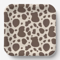 Cowboy Party Plates | Cow Print Paper Plates