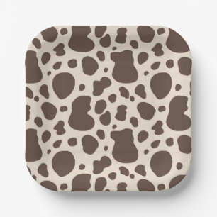 Cowboy Party Plates   Cow Print Paper Plates