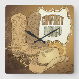 Cowboy Personnalisé Rodeo Horloge murale