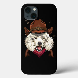 Cowboy Poodle Western Rodeo Cowboy Hat and Bandana iPhone 13 Case