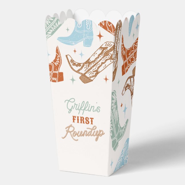 Cowboy Popcorn Favour Box (Front)