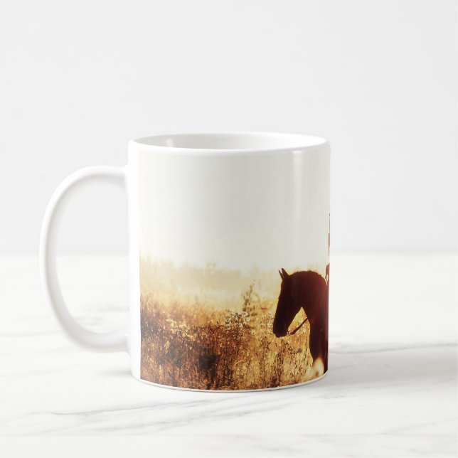 Cowboy Portrait USA Flag Theme. Coffee Mug (Left)