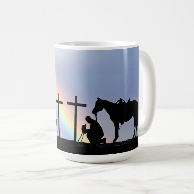Cowboy Prayer Coffee Mug (Front Right)