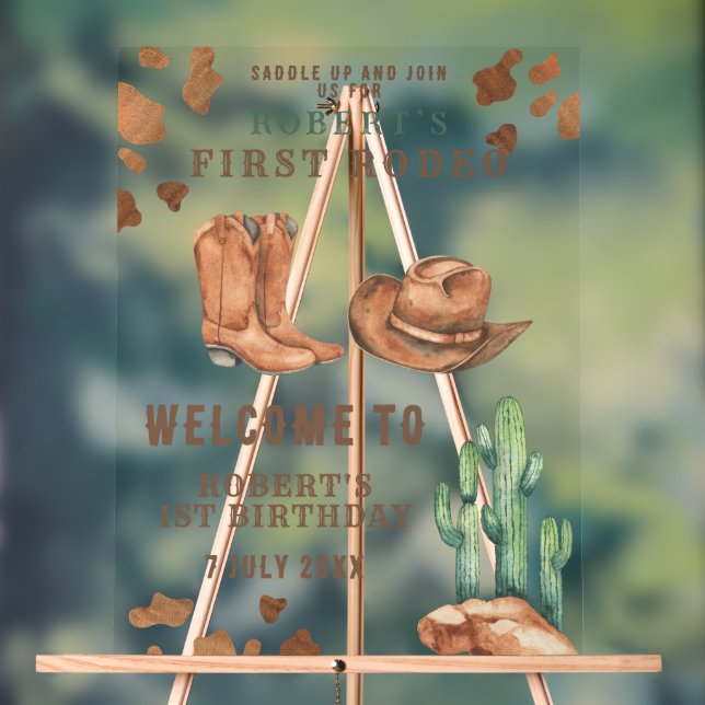 COWBOY première fête d'anniversaire (Neutre)