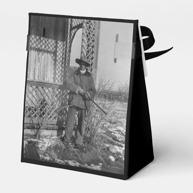 Cowboy Rancher or Canadian Outlaw of Old West Favor Box (Back Side)