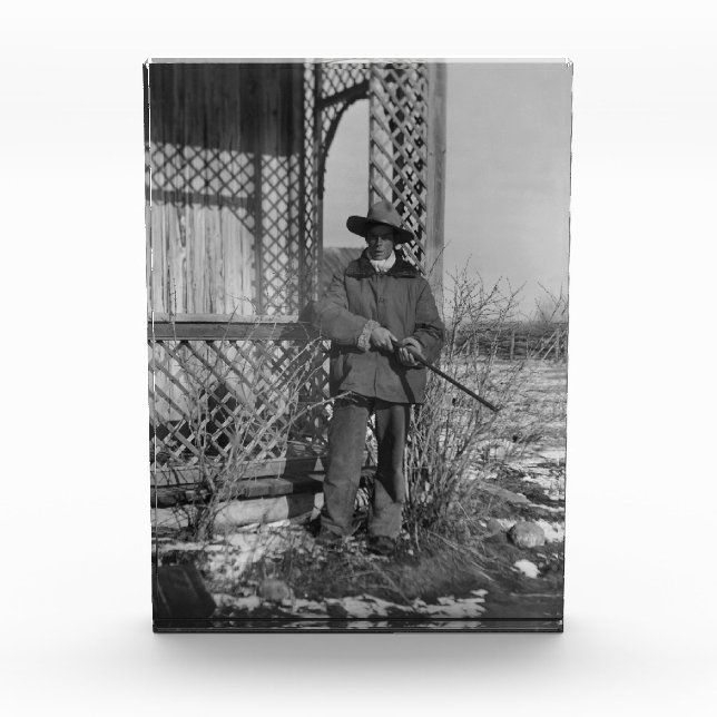 Cowboy Rancher or Canadian Outlaw of Old West Photo Block (Front)