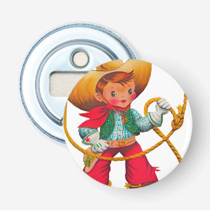 Cowboy Retro Boy Child Cute Western Bottle Opener