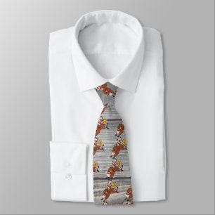 Cowboy-Riding-Bull-In-Rodeo-Tie Tie