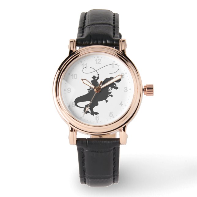 Cowboy riding dinosaur in the prehistoric era watch (Front)