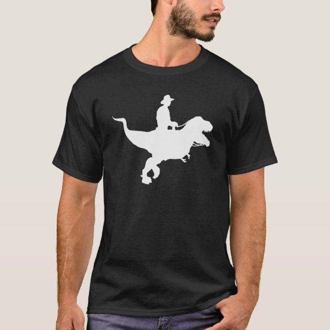 Cowboy Riding T-Rex T-shirt (Front)