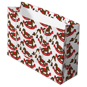 Cowboy Rocking Horse Baby Large Gift Bag