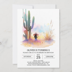 Cowboy Rodeo Children Birthday Invitation