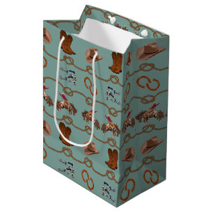 Cowboy Rodeo Essentials Medium Gift Bag