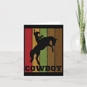 Cowboy Rodeo Horse Retro Western Cowboy Horseck Ri Card