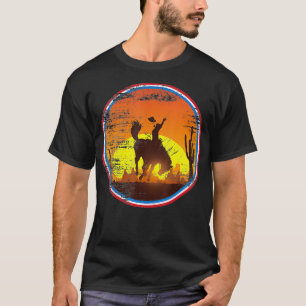Cowboy Rodeo Horse Western Country Vintage Bronco T-Shirt
