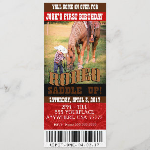 Cowboy Rodeo Invitations, envelopes included Invitation
