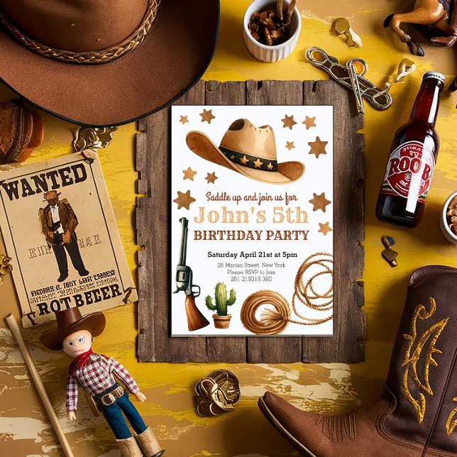 Cowboy Rodeo Western Birthday  Invitation (Creator Uploaded)