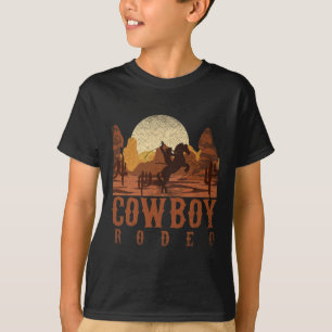 Cowboy Rodeo Western Texan Gift Horseck Riding Cow T-Shirt