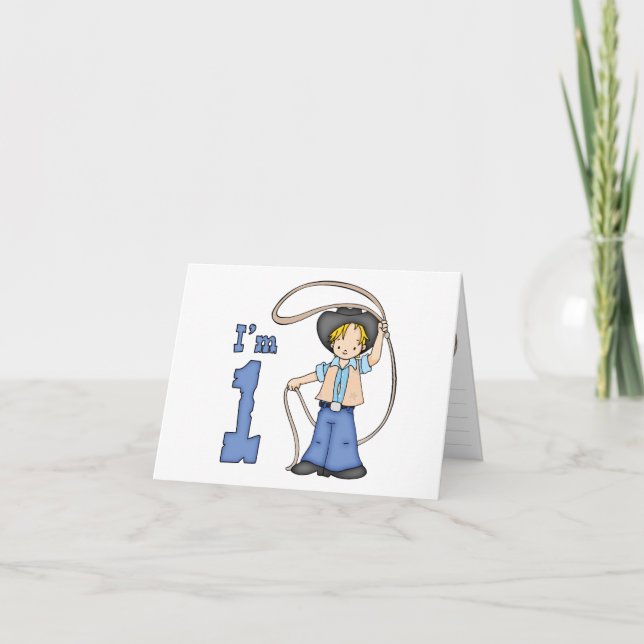 Cowboy Roper 1st Birthday Fill-in Invitation (Front)