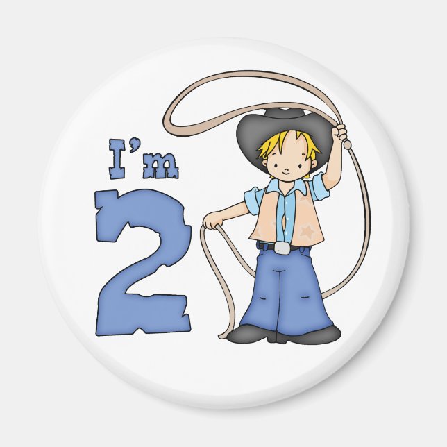 Cowboy Roper 2e Anniversaire Magnet (Devant)