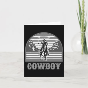 Cowboy Roping Rodeo Rider Racer Horseck Riding Hor Card