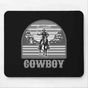 Cowboy Roping Rodeo Rider Racer Horseck Riding Hor Mouse Pad