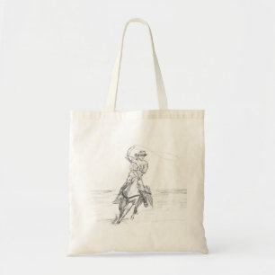 Cowboy Roping Tote Bag