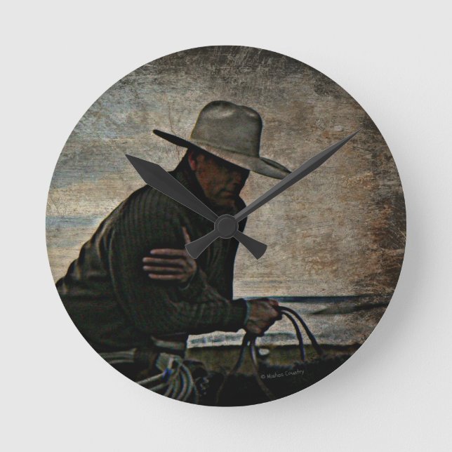 Cowboy Round Clock (Front)