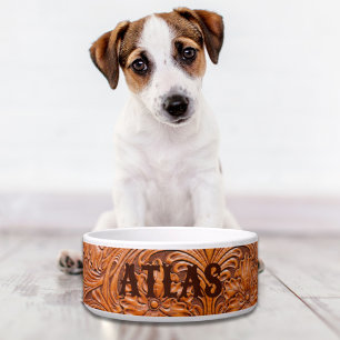 Cowboy Rustic western country tooled leather print