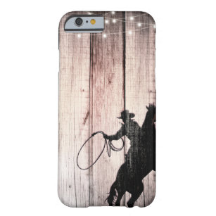 Cowboy Rustic Wood Barn Country Wild West Barely There iPhone 6 Case
