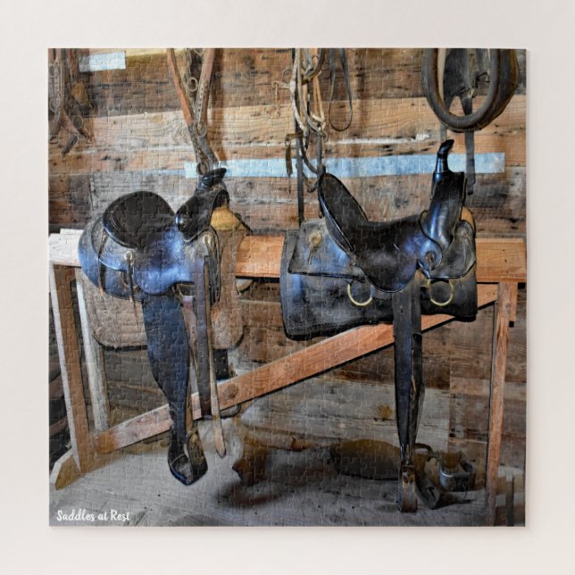 Cowboy Saddles Jigsaw Puzzle (Vertical)