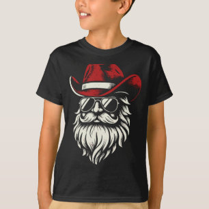 Cowboy Santa Claus Christmas Vintage Long Sleeve  T-Shirt