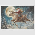 Cowboy Santa Midnight Ride Tissue Paper<br><div class="desc">Cowboy Santa Midnight Ride</div>