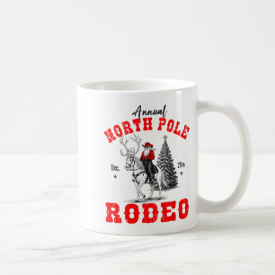 Cowboy Santa Riding Reindeer North Le Rodeo Christ Coffee Mug