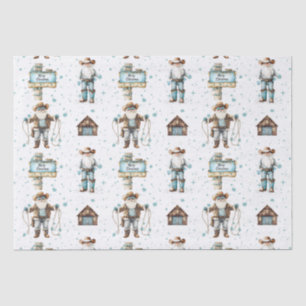 Cowboy Santa  Tissue Paper