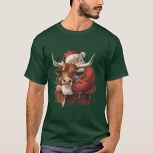 Cowboy Santa Western Roping Christmas Vintage T-Shirt