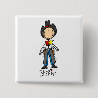 Cowboy Sheriff T-shirts and Gifts 2 Inch Square Button