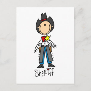 Cowboy Sheriff T-shirts and Gifts Postcard