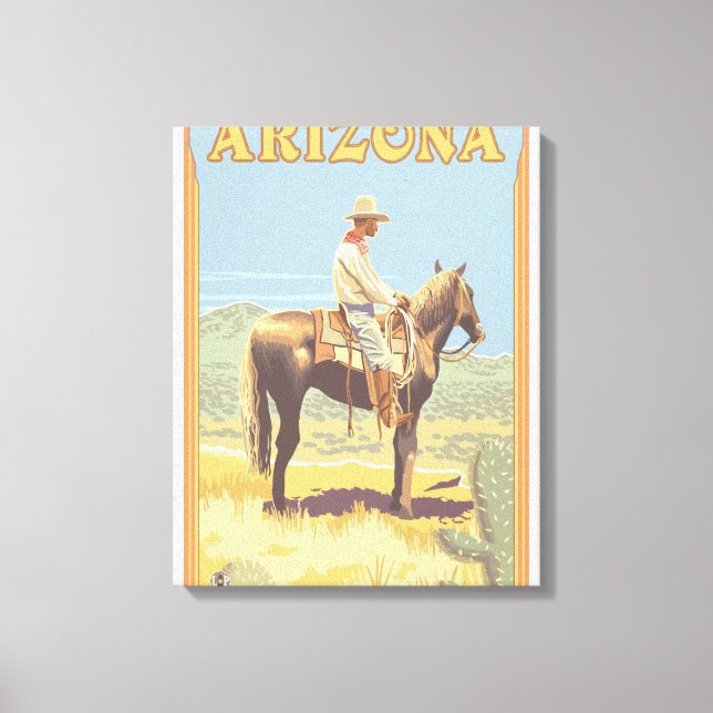 Cowboy (Side View)Arizona Canvas Print (Front)