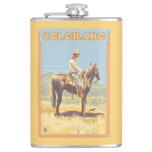 Cowboy (Side View)Colorado Hip Flask