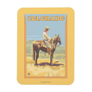 Cowboy (Side View)Colorado Magnet