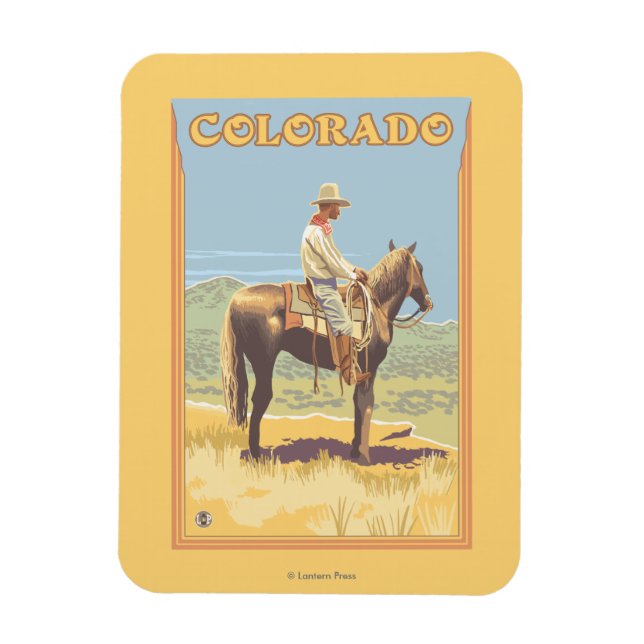 Cowboy (Side View)Colorado Magnet (Vertical)