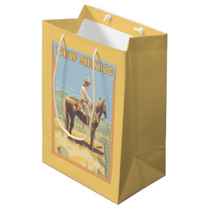 Cowboy (Side View)New Mexico Medium Gift Bag