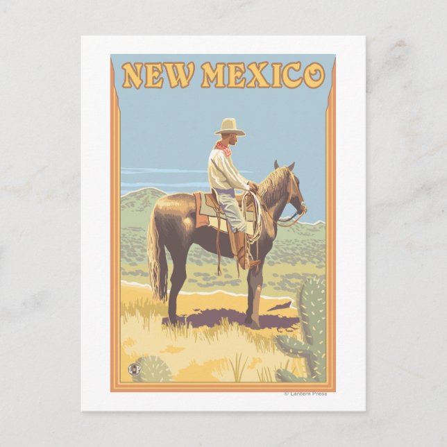 Cowboy (Side View)New Mexico Postcard (Front)