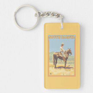 Cowboy (Side View)South Dakota Keychain