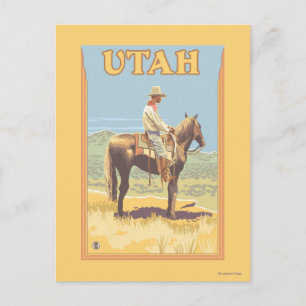 Cowboy (Side View)Utah Postcard