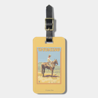 Cowboy (Side View)Wyoming Luggage Tag