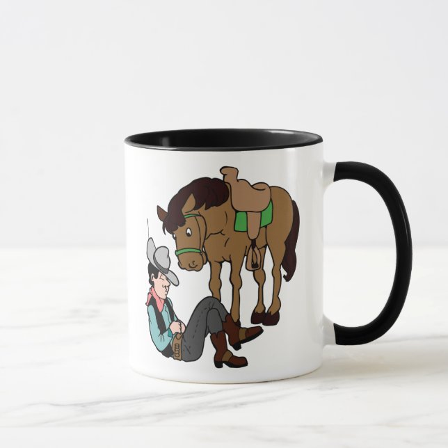 Cowboy Siesta Resting Horse Mug (Right)