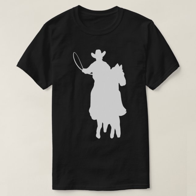 Cowboy Silhouette Cowboy Fanatic  T-Shirt (Design Front)