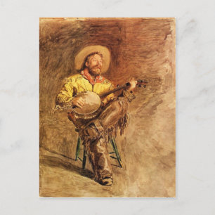 Cowboy Singing Postcard